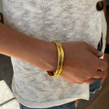 Double Cuff Bracelet in 18k Gold Plated