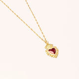 Firing Hearts Necklace in Gold Plated