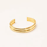 Double Cuff Bracelet in 18k Gold Plated