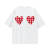 Gingham Hearts T-shirt (White)