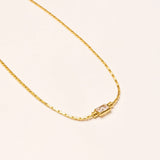 Moony Necklace in Gold Plated and Crystal