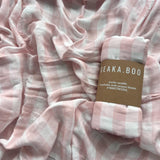 Bamboo Cotton Wrap in Pink Gingham