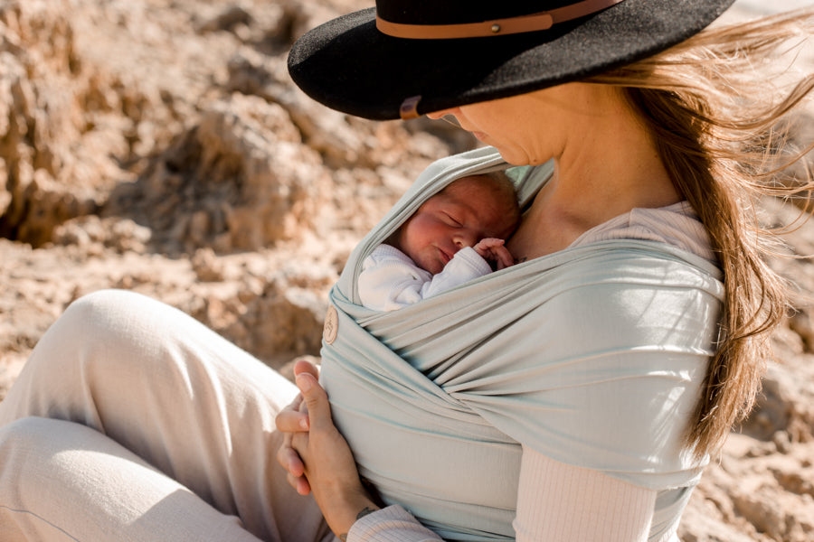 Joey Mama. Baby wrap carrier.  Best way to carry your baby. Newborn carrier. Made to mimic the womb.